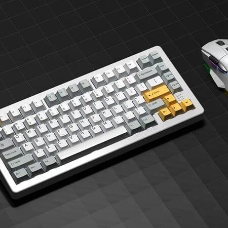 DAREU A81 Elastic Gasket Structure 75% Mechanical Keyboard - Type:White-wired - Switch:Purple Gold Pro