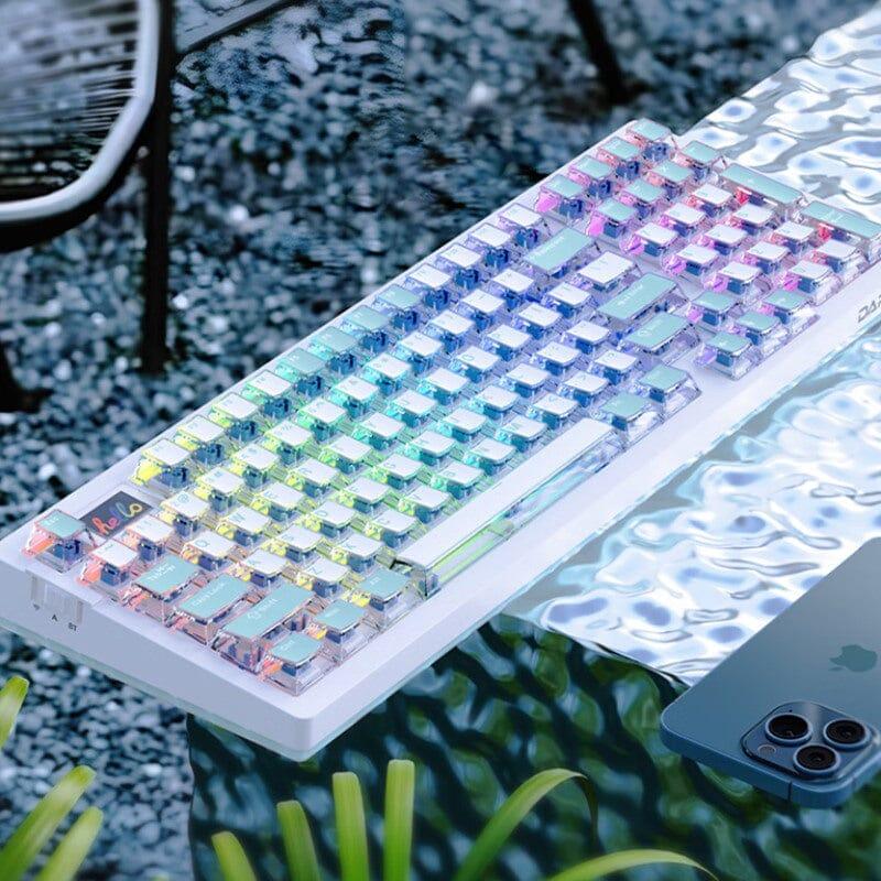 DAREU A98 Pro EC Switches Mechanical Keyboard - Type:Neon(Elastic Arm Gasket) - Switch:Sky V4