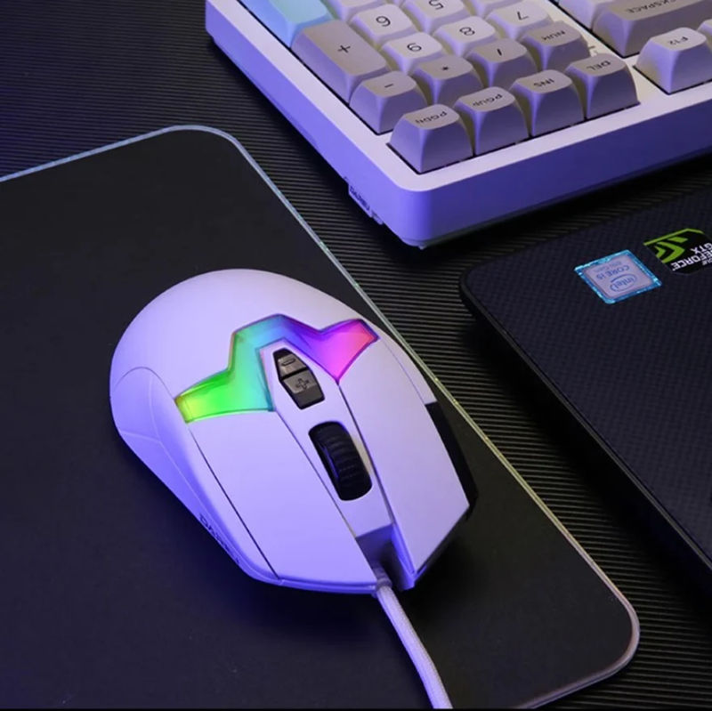 DAREU A980 Wired Mouse - Version:A980 White