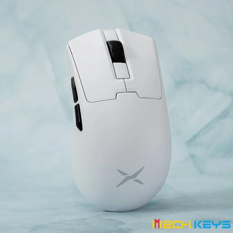 DELUX M900mini Pro Dual Mode 8KHz PAW3395 Wireless Mouse - Version:M900mini PRO+ - Color Option:White - Dongle:With 8k dongle