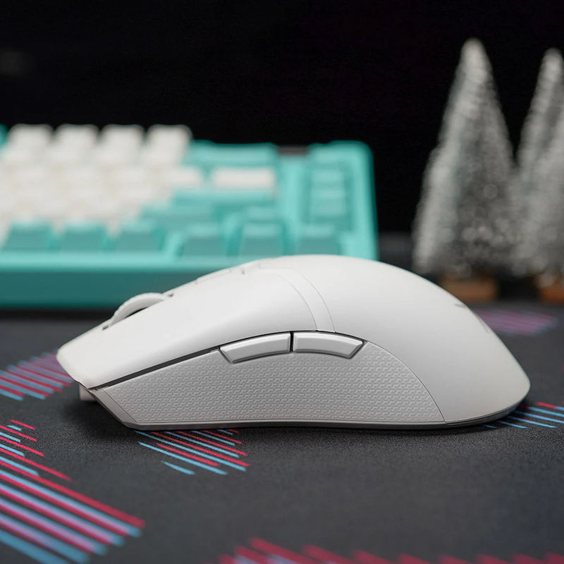 DELUX M800PRO 3395 Mouse - Version:White-3395+ Glass Skates + White Grip Tape