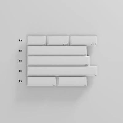 KBDfans Bow All White Cherry Keycaps Set - Version:Bow-spacebar