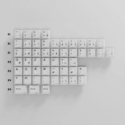 KBDfans Bow All White Cherry Keycaps Set - Version:Bow-International kit
