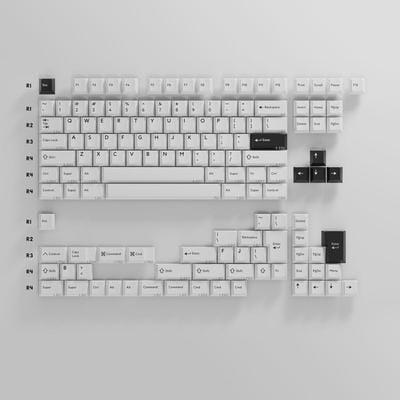 KBDfans Bow All White Cherry Keycaps Set - Version:Bow-base