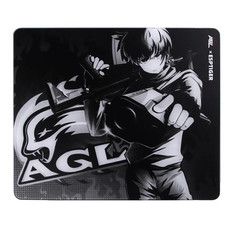 Esptiger Lotus Pink/Black Glass MousePad - Version:Lotus Black(AGL)