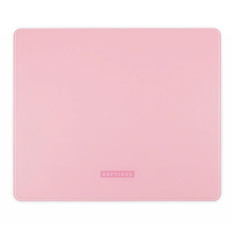 Esptiger Lotus Pink/Black Glass MousePad - Version:Lotus Pink(Pink logo)
