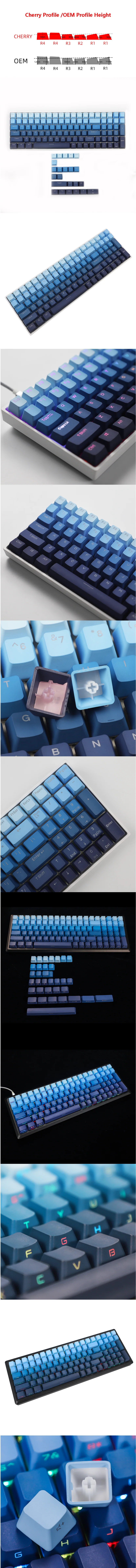 YMDK Moonrise Gradient OEM Keycaps