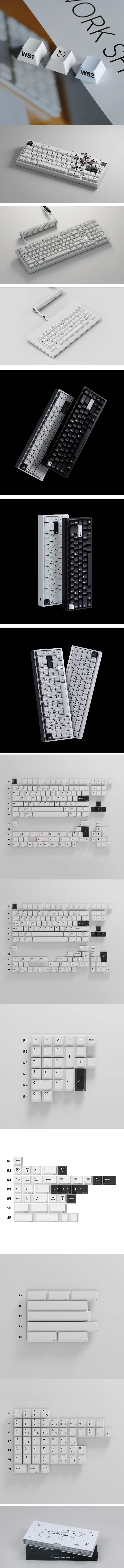 KBDfans Bow All White Cherry Keycaps Set