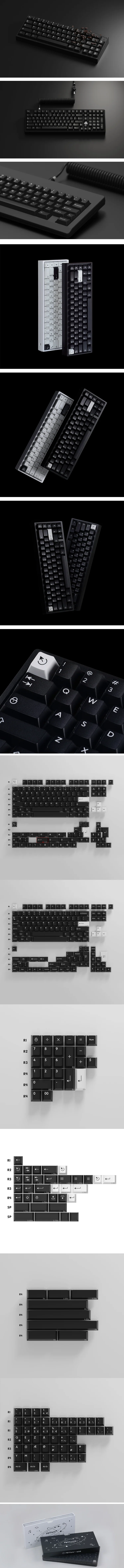 KBDfans Wob All Black Cherry Keycaps Set