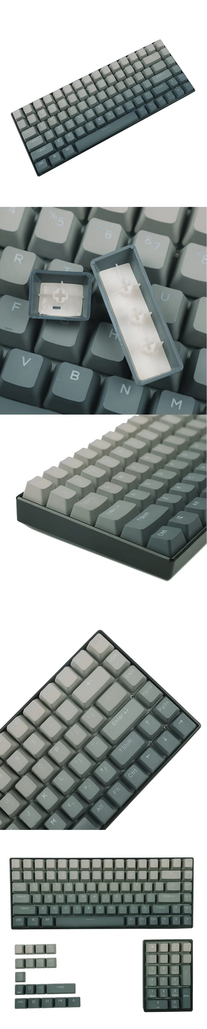 YMDK Gray Gradient OEM Keycaps-2
