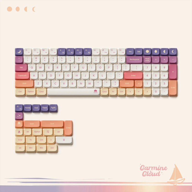 Extra Keycaps for Air75 HE - Type:Carmine Cloud nSA