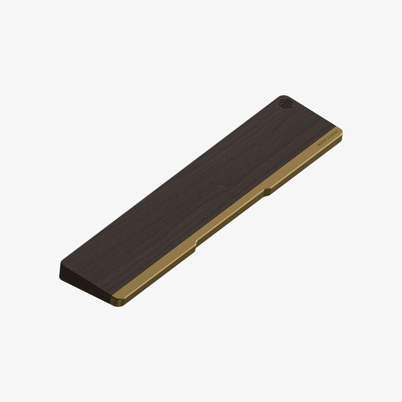 Twotone Wrist Rest for Gem80 - Base Material:Walnut - Aluminum:Umber