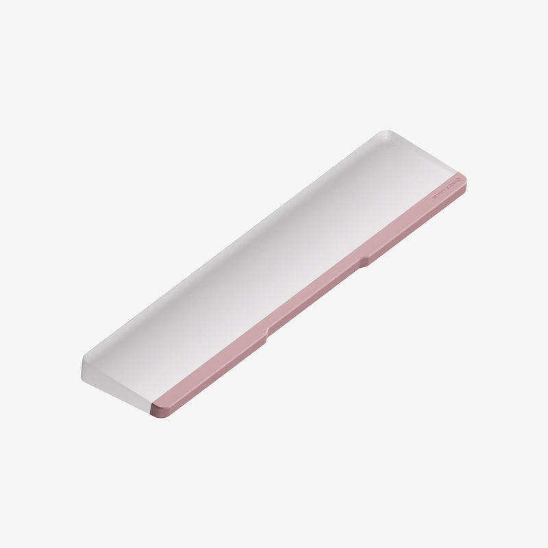 Twotone Wrist Rest for Gem80 - Base Material:Acrylic Frosted - Aluminum:Inca Rose