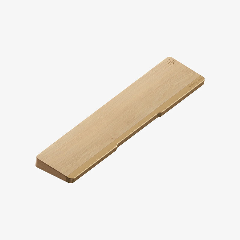 Twotone Wrist Rest for Gem80 - Base Material:Beech - Aluminum:Burning Gold
