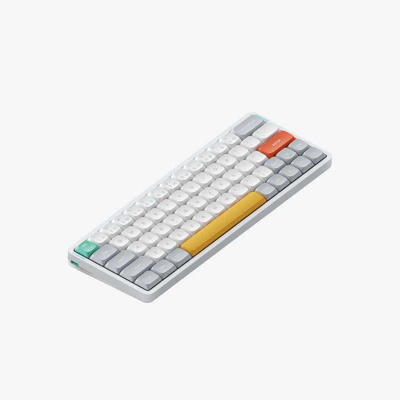 NuPhy Air60 V2 - Color:Ionic White - Low-Profile Switch:Cowberry (45gf)