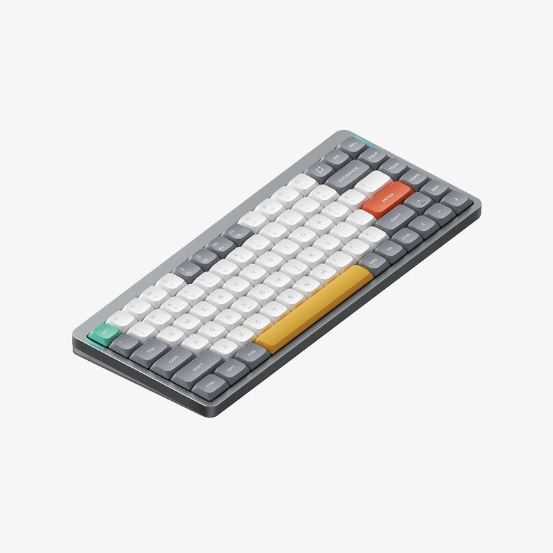 NuPhy Air75 V2 - Color:Lunar Gray - Low-Profile Switch:Aloe (37gf)
