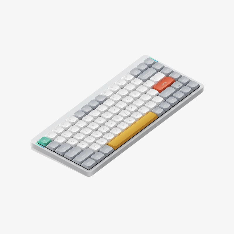 NuPhy Air75 V2 - Color:Ionic White - Low-Profile Switch:Moss (60gf)