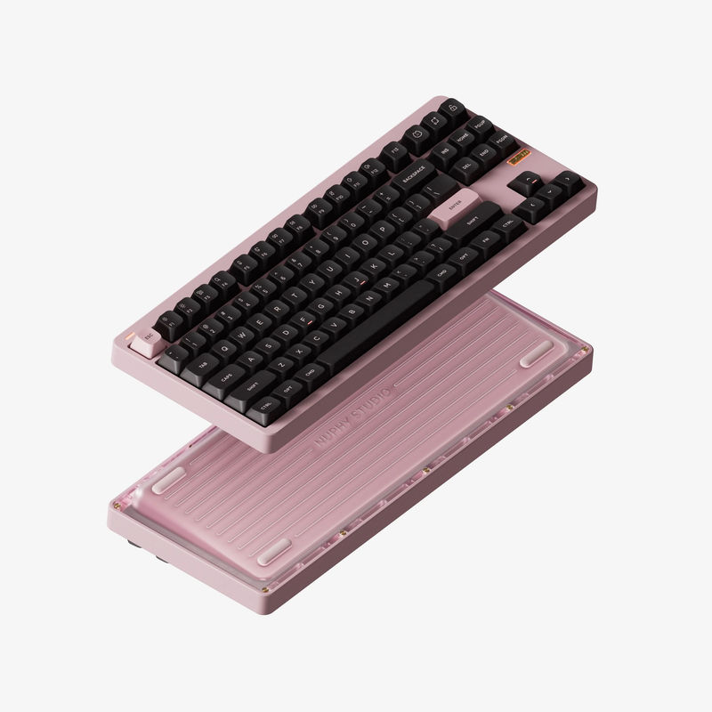 NuPhy Gem80 - Colors:Inca Rose - Switch Set:Silent Red Clear-Top (+$25) - Keycap Set:Not Included