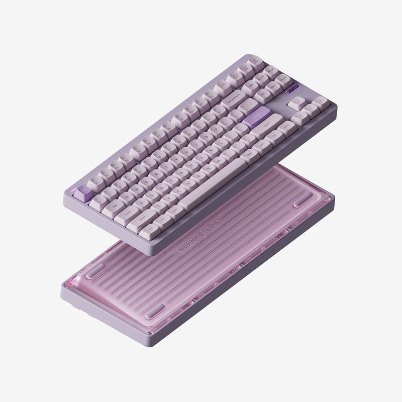 NuPhy Gem80 - Colors:Airy Lilac - Switch Set:Mint (+$15) - Keycap Set:Themed Keycaps (+$15)