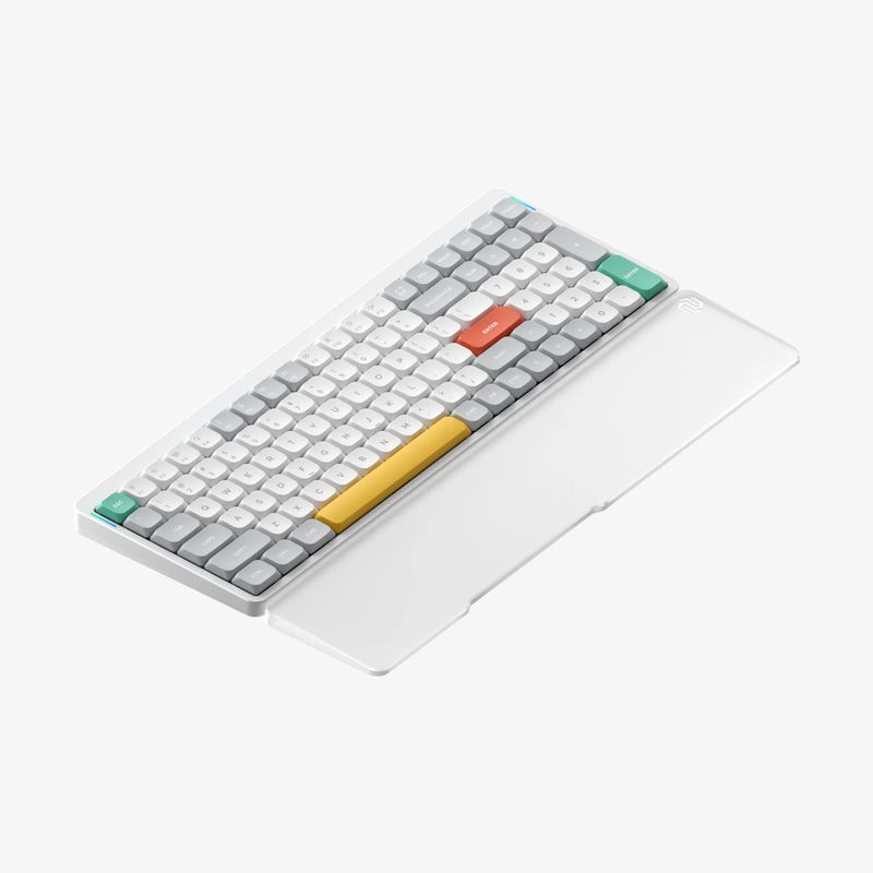 NuPhy Air96 - Color:Ionic White - Low-Profile Switch:Aloe (37gf) - Mono Wrist Rest:Acrylic Frosted (+$19)