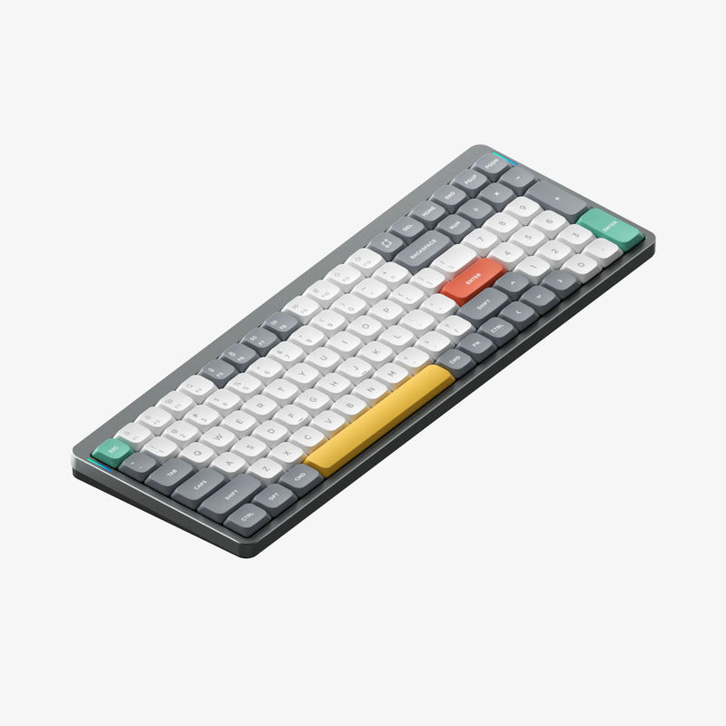 NuPhy Air96 - Color:Lunar Gray - Low-Profile Switch:Aloe (37gf) - Mono Wrist Rest:Not Included