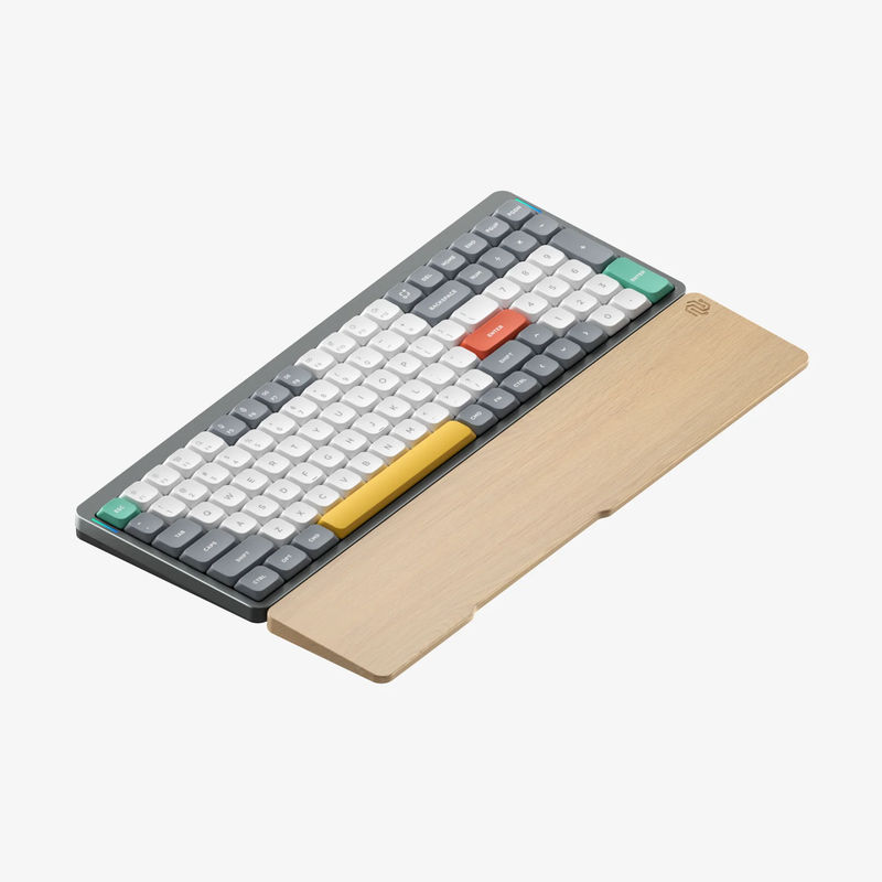 NuPhy Air96 - Color:Lunar Gray - Low-Profile Switch:Aloe (37gf) - Mono Wrist Rest:Beech (+$19)