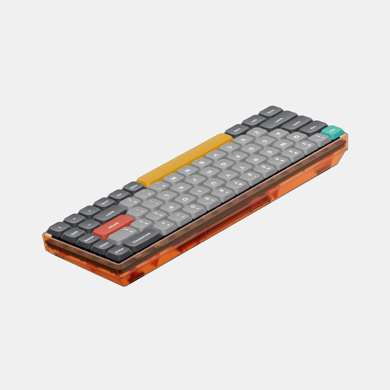 NuPhy TES68 Wireless Mechanical Keyboard - Color:Orange - CIY Evo-Red Switches:Not Included - COAST Keycaps:Included (Twilight +$19)