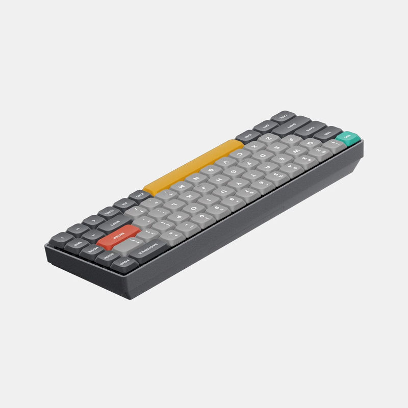 NuPhy TES68 Wireless Mechanical Keyboard - Color:Beach Stone - CIY Evo-Red Switches:Not Included - COAST Keycaps:Included (Twilight +$19)