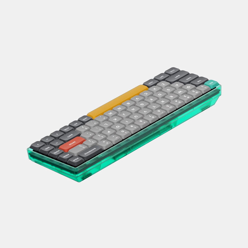 NuPhy TES68 Wireless Mechanical Keyboard - Color:Aqua - CIY Evo-Red Switches:Included (100pcs +$15) - COAST Keycaps:Included (Twilight +$19)