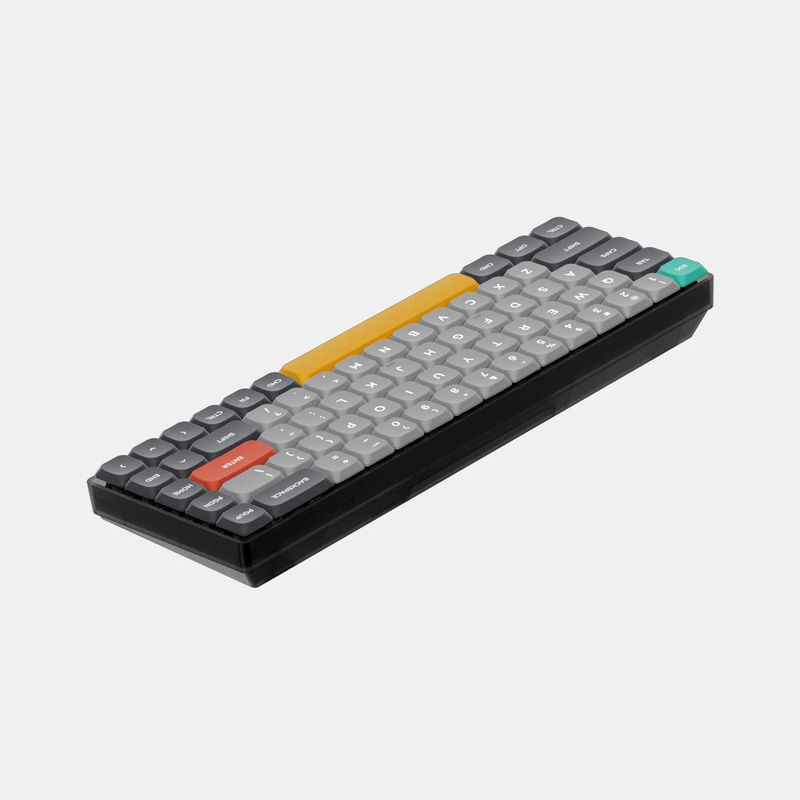 NuPhy TES68 Wireless Mechanical Keyboard - Color:Black - CIY Evo-Red Switches:Included (100pcs +$15) - COAST Keycaps:Included (Twilight +$19)