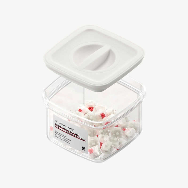 Cherry Silent Red Clear-Top Switches - Count:36pcs