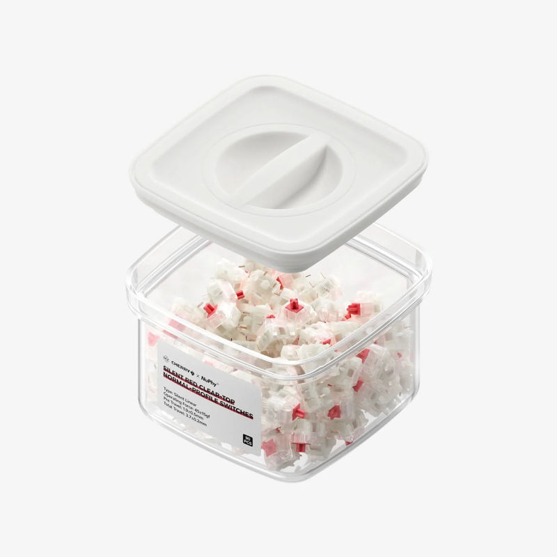 Cherry Silent Red Clear-Top Switches - Count:90pcs
