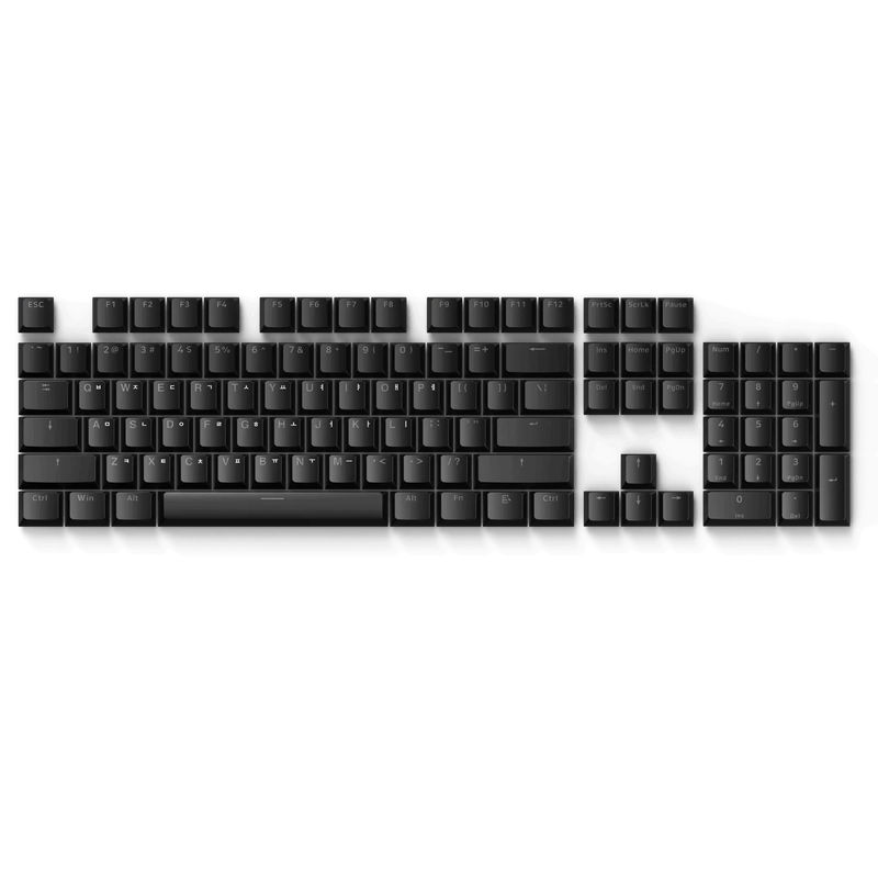 [KR ANSI] Pulsar Low Profile Keycaps 104 set - Color:Black