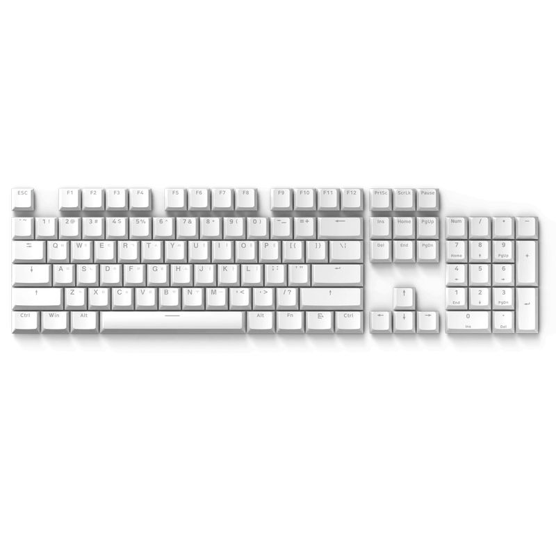 [KR ANSI] Pulsar Low Profile Keycaps 104 set - Color:White