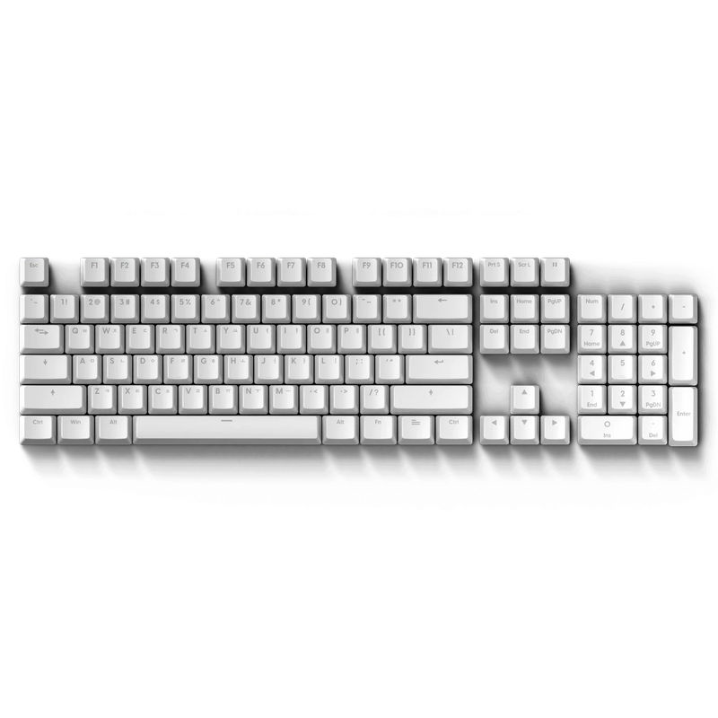 [KR ANSI] Pulsar Basic Keycaps 104 Set - Color:White