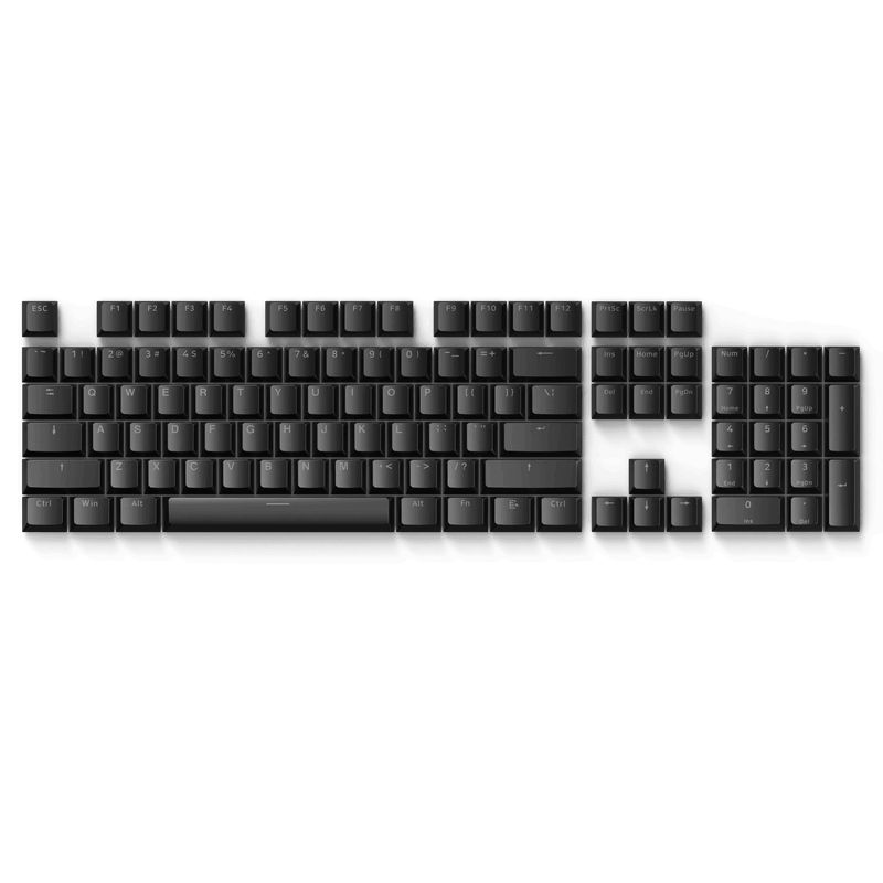 [US ANSI] Pulsar Low Profile Keycaps 104 set - Color:Black